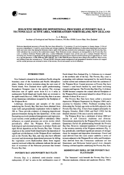 HOLOCENE SHORELINE DEPOSITIONAL PROCESSES AT