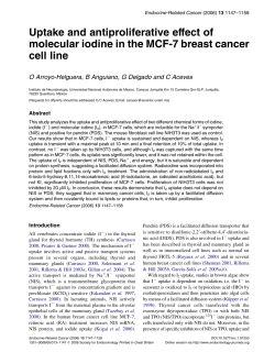 Uptake and antiproliferative effect of molecular iodine in the MCF