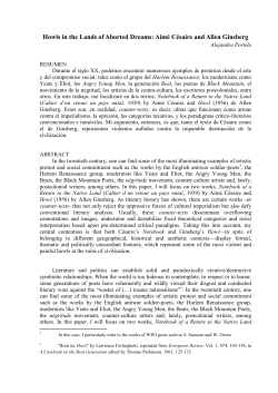 Howls in the Lands of Aborted Dreams: Aim&eacute; C&eacute;saire and Allen