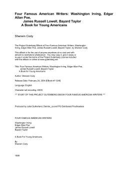 Four Famous American Writers: Washington Irving