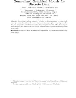 Generalized Graphical Models for Discrete Data