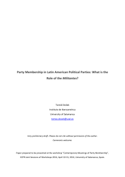 Party Membership in Latin American Political Parties: What is the