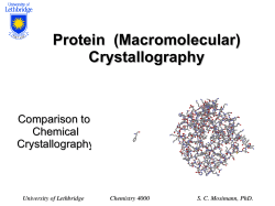 Protein (Macromolecular) Crystallography