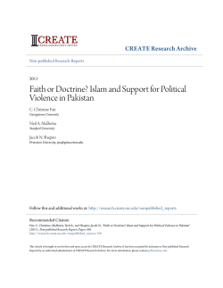 Faith or Doctrine? Islam and Support for Political Violence in Pakistan