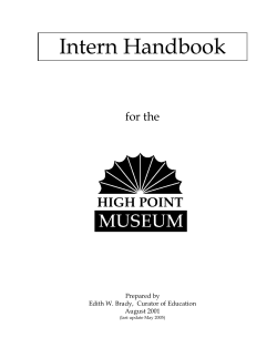 Intern Handbook - Museum-Ed