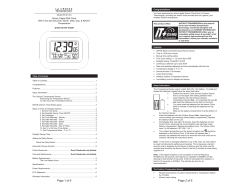 Product Manual - La Crosse Technology