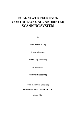 full state feedback control of galvanometer - DORAS
