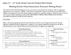 9-12 Social Studies: Persuasive Letter