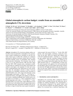 Global atmospheric carbon budget: results from an