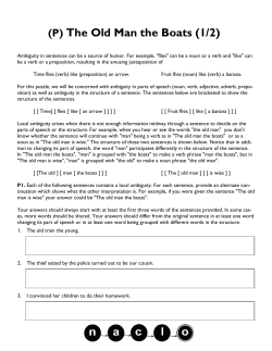 (P) The Old Man the Boats (1/2)