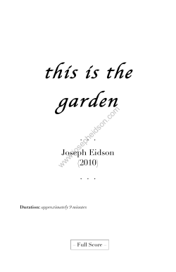 this is the garden - Joseph Eidson.com
