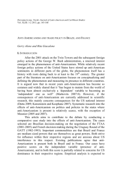 Anti-Americanism and trade policy: the cases of Brazil and France