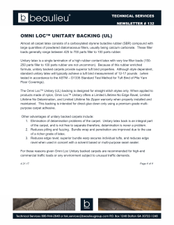 OMNI LOC&trade; UNITARY BACKING (UL)