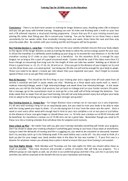 Training Tips for 10 Mile races to the Marathon