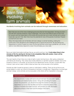 Barn fires involving farm animals