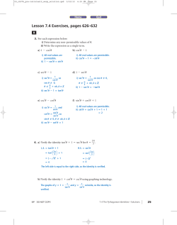 Lesson 7.4 Exercises, pages 626–632