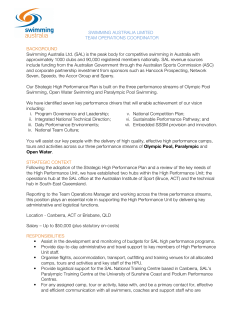 SWIMMING AUSTRALIA LIMITED TEAM