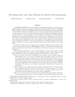 Revisiting Lower and Upper Bounds for Selective Decommitments