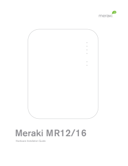 Meraki MR12/16 - Meraki Documentation