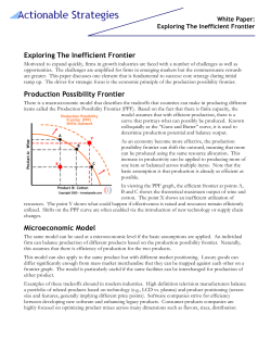 Exploring The Inefficient Frontier Production Possibility Frontier