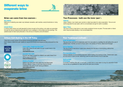 Different ways to evaporate brine