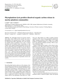 Phytoplankton lysis predicts dissolved organic