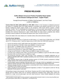 press release - AuRico Metals Inc.