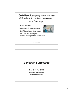 Behavior and Attitudes