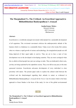 The Marginalized Vs. The Civilized: An Ecocritical Approach to