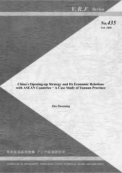 China`s Opening-up Strategy and Its Economic Relations with