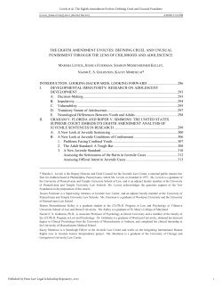 The Eighth Amendment Evolves - Penn Law: Legal Scholarship