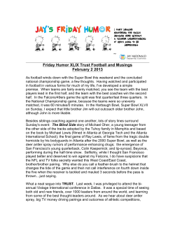 Friday Humor XLIX Trust Football and Musings
