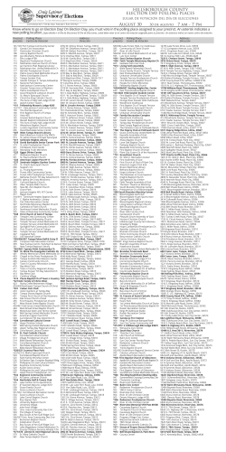 Polling Places Notice - Hillsborough County Supervisor of Elections