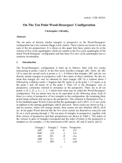 On The Ten Point Wood-Desargues` Configuration