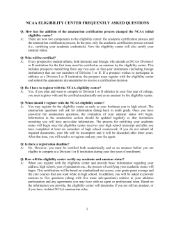 ncaa eligibility center frequently asked questions