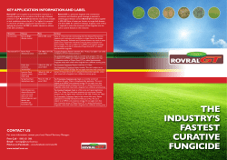 the industry`s fastest curative fungicide