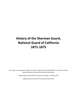 History of the Sherman Guard - California State Military Museum