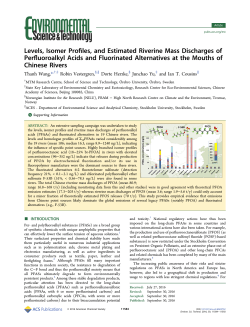 Levels, Isomer Profiles and Estimated Riverine