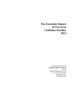 The Economic Impact of Travel on Louisiana Parishes 2013