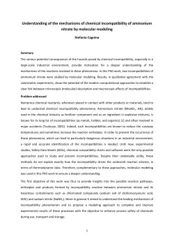 Understanding of the mechanisms of chemical incompatibility of