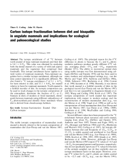 Carbon isotope fractionation between diet and bioapatite in