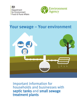 Your sewage - Your environment leaflet