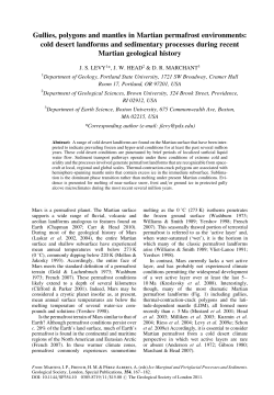 cold desert landforms and sedimentary processes