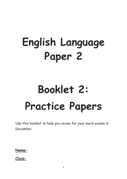Paper 2 mock exams booklet 2