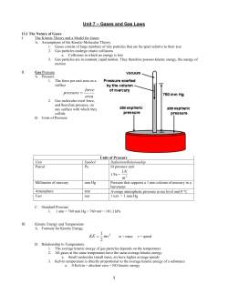 1 Unit 7 &ndash; Gases and Gas Laws area force pressure