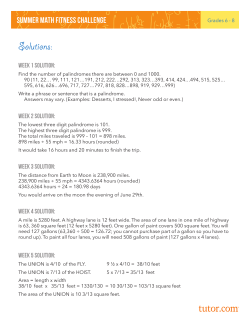 Summer Math Solutions 6-8