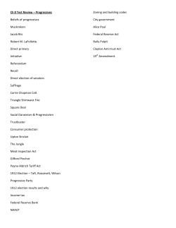 Ch 8 Test Review &ndash; Progressives Beliefs of progressives