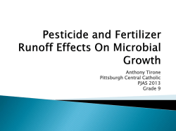 Pesticide and Fertilizer Runoff Effects On Microbial Growth
