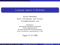 Language support in Slackware