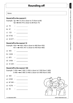 Rounding off - E